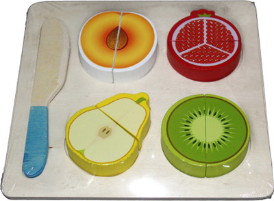 

Mamaboo Wooden Fruits Cutting Play Set With Knife(9 Pieces)