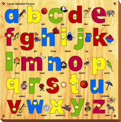 

Kinder Creative Lower Alphabet Pictures with Knobs(26 Pieces)