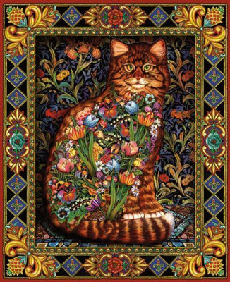 

White Mountain Puzzles Tapestry Cat(1000 Pieces)