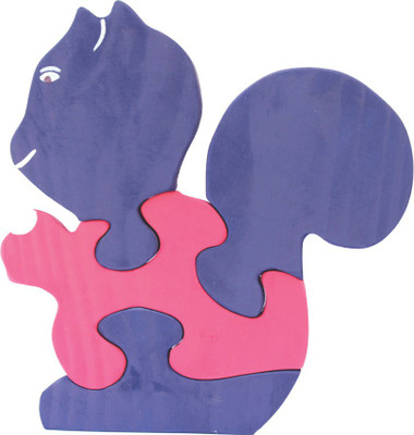 

Enigmatic Woodworks Wooden Jigsaw Puzzle - Baby Squirrel(4 Pieces)