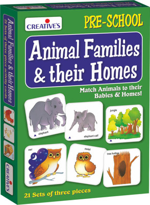 

Creatives Animal Families & their Homes(63 Pieces)
