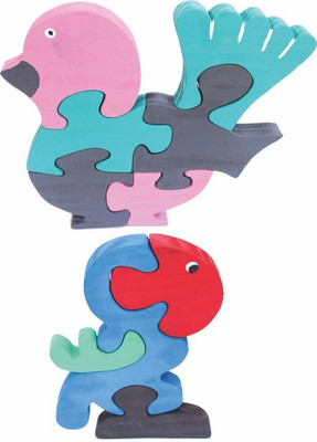 

Enigmatic Woodworks Wooden Jigsaw Puzzle Feather Bird + Parrot(2 Pieces)