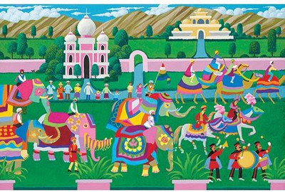 Mega Brands Puzzles: Hometown Collection Elephant Festival Puzzle(1000 Pieces)