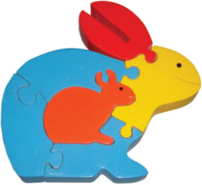 Learners Play Rabbit Jigsaw Puzzle - Colored(6 Pieces) Learners Play Rabbit Jigsaw Puzzle - Colored(6 Pieces)