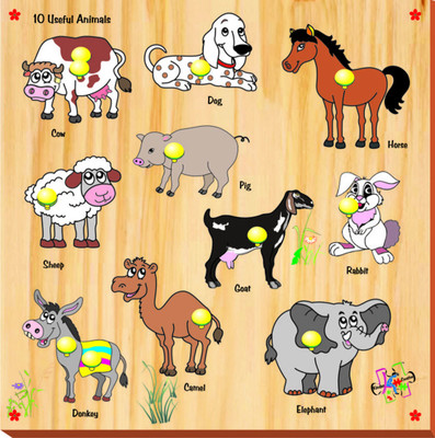 

Kinder Creative Useful Animals with Knobs(10 Pieces)