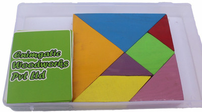 

Enigmatic Woodworks TANGRAM WITH FLASH CARDS IN PLASTIC BOX(7 Pieces)