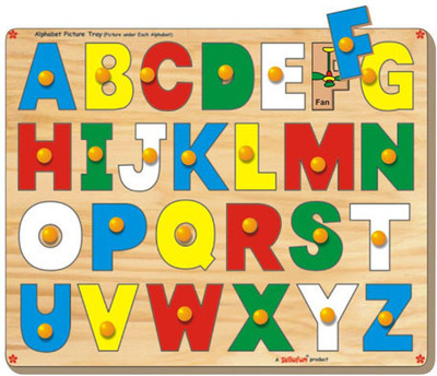 

Skillofun Alphabet Picture Tray with Knobs(26 Pieces)