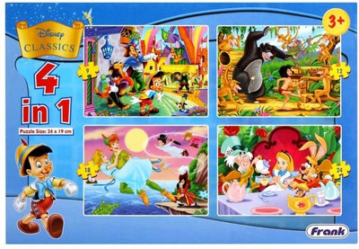 

Frank Disney Classics 4 In 1 Jigsaw Puzzle(63 Pieces)