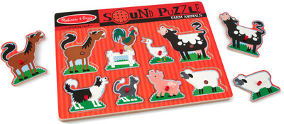 

Melissa & Doug Farm Animals Sound Puzzle(8 Pieces)