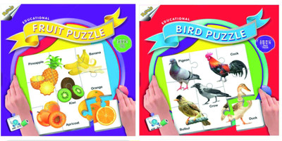 

Ratnas Pack Of 2 -Educational Fruit And Bird Puzzle(88 Pieces)