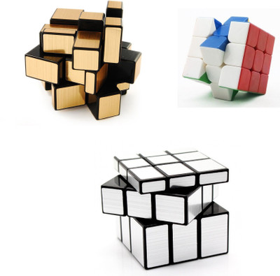 

Emob Magic Rubik Cube Puzzle Brainstorming Game - Gold + Silver & 3x3(3 Pieces)
