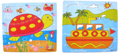 

Optimum Deal Cute Wooden Jigsaw Puzzle (P12) Learning Education Toy For Kids(2 Pieces)