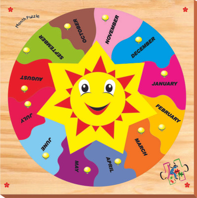 

Kinder Creative Month Puzzle with Knobs(12 Pieces)