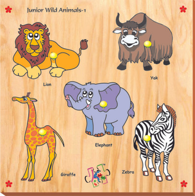 

Kinder Creative Junior Wild Animals with Knobs(5 Pieces)