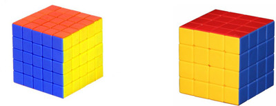 

Montez Fast Ultra Smooth Twisting 5x5x5 & 4x4x4 Stickerless Rubik Cube -Combo(2 Pieces)