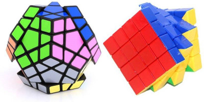 

Mayatra's Combo Of 2 - Shengshou Megaminx Black Speed Cube & 4 X 4 Stickerless Magic Speed Cube Puzzle(2 Pieces)