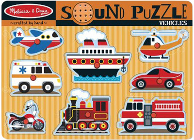 

Melissa & Doug Vehicles Sound Puzzle(8 Pieces)