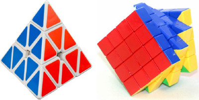 

Montez Pyraminx speed white &Stickerless magic rubik 4x4x4 cube - set of 2(2 Pieces)