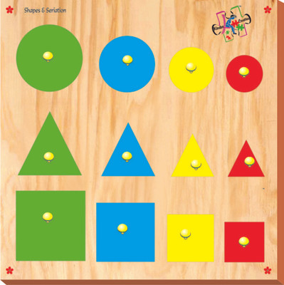 

Kinder Creative Shapes and Seriation with Knobs(12 Pieces)