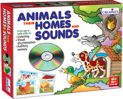 

Creative Educational Aids Animals, their Homes and Sounds(36 Pieces)