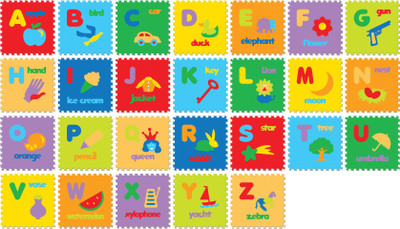 

FashBlush Padded Eva Base Pictured Alphabets Puzzle Play Mat 26 Pcs(26 Pieces)