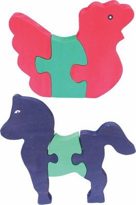 

Enigmatic Woodworks Wooden Jigsaw Puzzle Hen + Horse(2 Pieces)