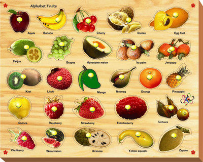 

Kinder Creative Alphabet Fruits with Knobs(26 Pieces)