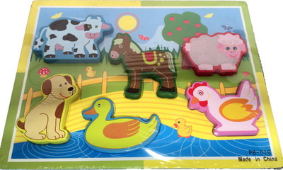 

Mamaboo Wooden Farm Animals Puzzle(6 Pieces)