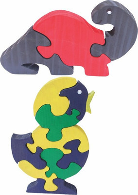 

Enigmatic Woodworks Wooden Jigsaw Puzzle Dinosaur (CN) + Singing Bird(2 Pieces)