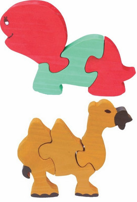 

Enigmatic Woodworks Wooden Jigsaw Puzzle Baby Tortoise+ Camel(2 Pieces)