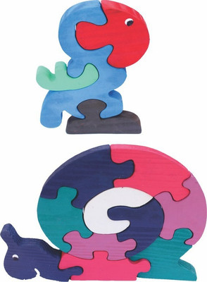 

Enigmatic Woodworks Wooden Jigsaw Puzzle Parrot + Snail(2 Pieces)