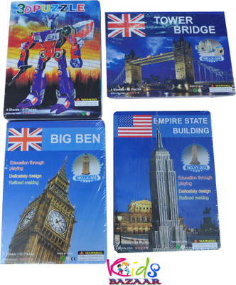 

KidsBazaar Super 3d Kids Puzzle set of 4 pc( design as per availability )(4 Pieces)