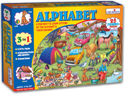 

Creatives Alphabet Reading Puzzle 3 in 1(25 Pieces)