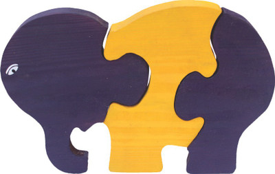 

Enigmatic Woodworks Wooden Jigsaw Puzzle - Baby Elephant(3 Pieces)
