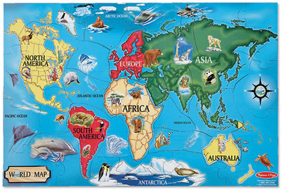 

Melissa & Doug World Map Floor(33 Pieces)