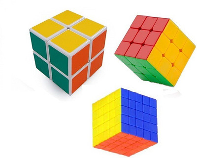 

Mayatra's stickerless combo of 2*2, 3x3,& 4x4 Magic Rubik Puzzle Cube (3Cubes)(3 Pieces)