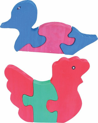 

Enigmatic Woodworks Wooden Jigsaw Puzzle Duck + Hen(2 Pieces)