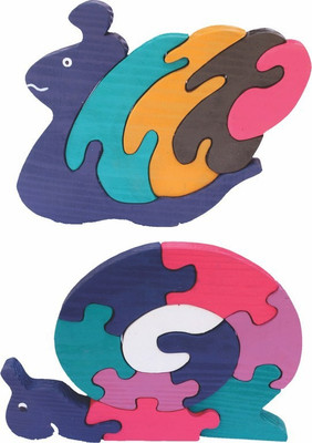 

Enigmatic Woodworks Wooden Jigsaw Puzzle Pony Snail + Snail(2 Pieces)