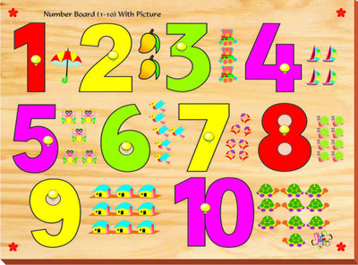 

Kinder Creative Number Board with Picture with Knobs(10 Pieces)