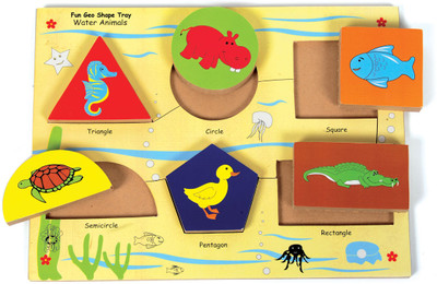 

Skillofun Skillofun Fun Geo Shape Tray - Water Animals (Raised)(50 Pieces)