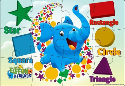 

Cardinal Playskool Assorted Inlay Wood Puzzle - Blue(12 Pieces)
