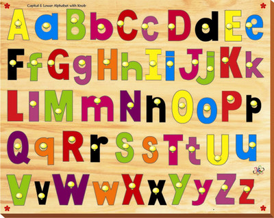 

Kinder Creative Capital & Lower Alphabet with Knobs(52 Pieces)