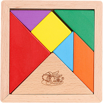 

Allin1 Tangram Wooden Puzzle Baby Gifts Educational Toys For Kids(7 Pieces)
