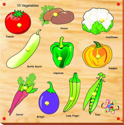

Instabuyz Kinder Creative Vegetable Pictures with Knobs (10 Pieces)(10 Pieces)