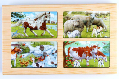 

Pigloo 4 Wooden Jigsaw Puzzles(48 Pieces)