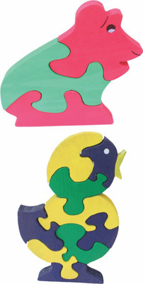 

Enigmatic Woodworks Wooden Jigsaw Puzzle Frog + Singing Bird(2 Pieces)