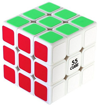 

55Cube Anti Pop Speed Cube, Quicker, Easier & More Precisely Than Original Puzzle Cube, Super Durable, Vivid Color 3X3, 3 Layer Speed Cube 2.2" White, 100% Money Back Guarantee!(1 Pieces)