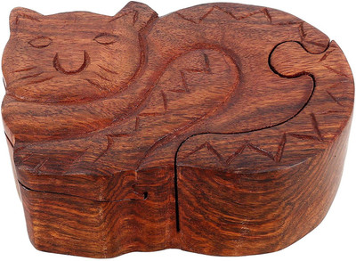 

Craftspoint Cat Mystery Puzzle Game And Trinket Box For Kids Handmade Wooden Jewelry Box Unique Gift For Children(1 Pieces)