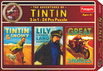 

Funskool Tin Tin 3 in 1 Puzzle(24 Pieces)