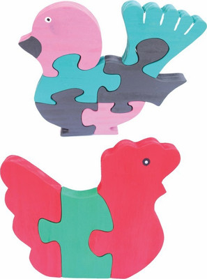 

Enigmatic Woodworks Wooden Jigsaw Puzzle Feather Bird + Hen(2 Pieces)